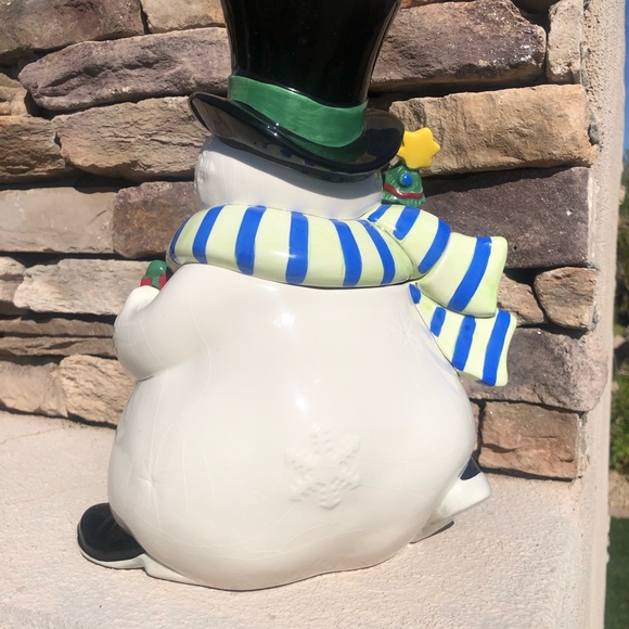 Christmas cookie jar snowman by Fritz and Floyd - Picture 12 of 16